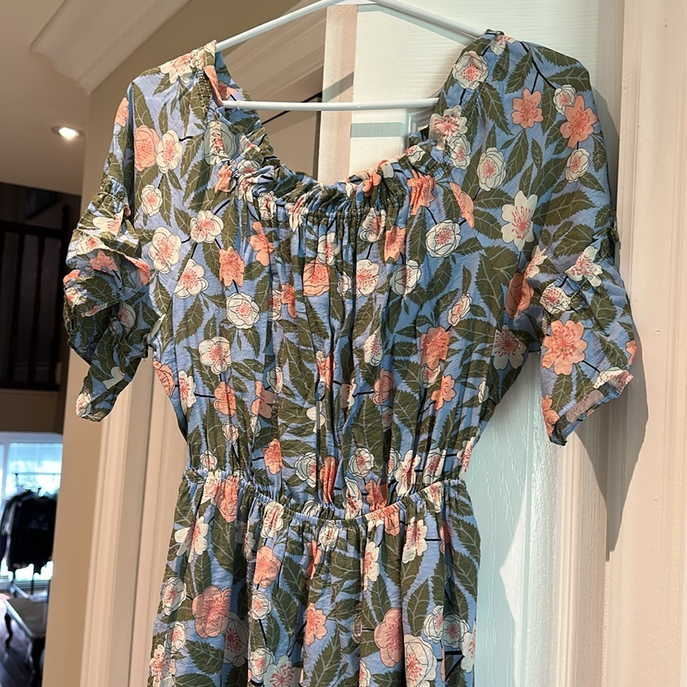 Vintage Floral Print Dress